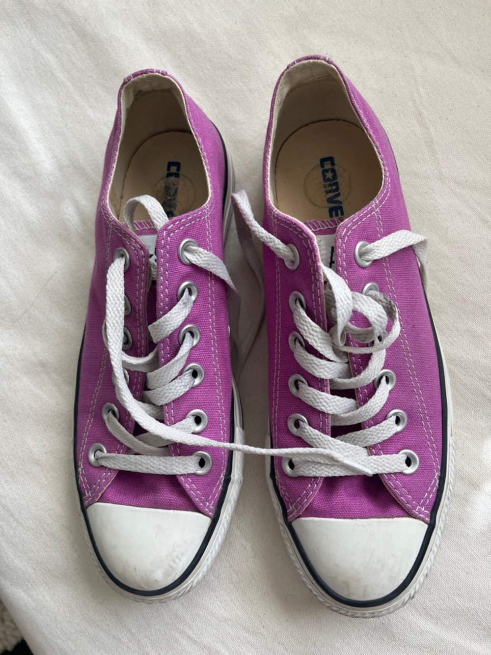 Converse Purple Canvas Low-Top Sneakers